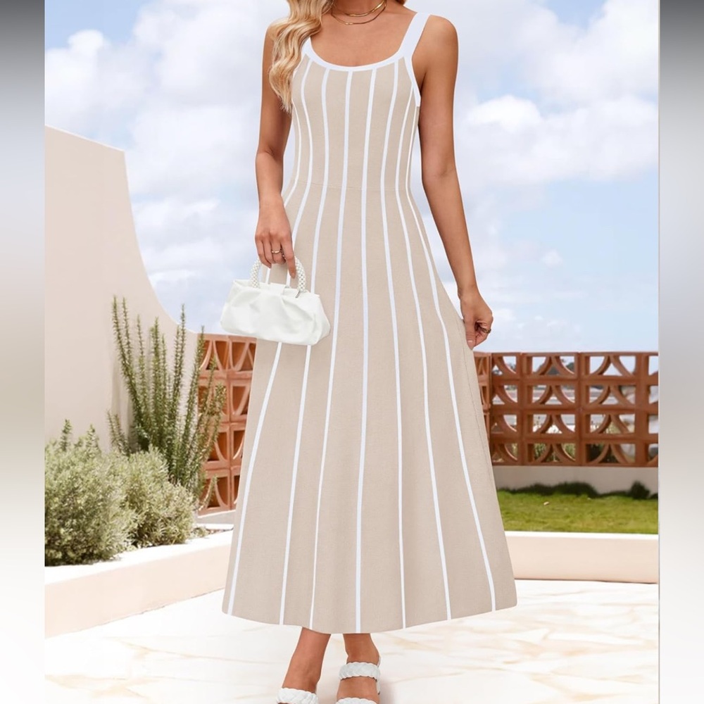 ✨NWT Swing Knit Midi/Maxi Dress Apricot - Picture 8 of 14